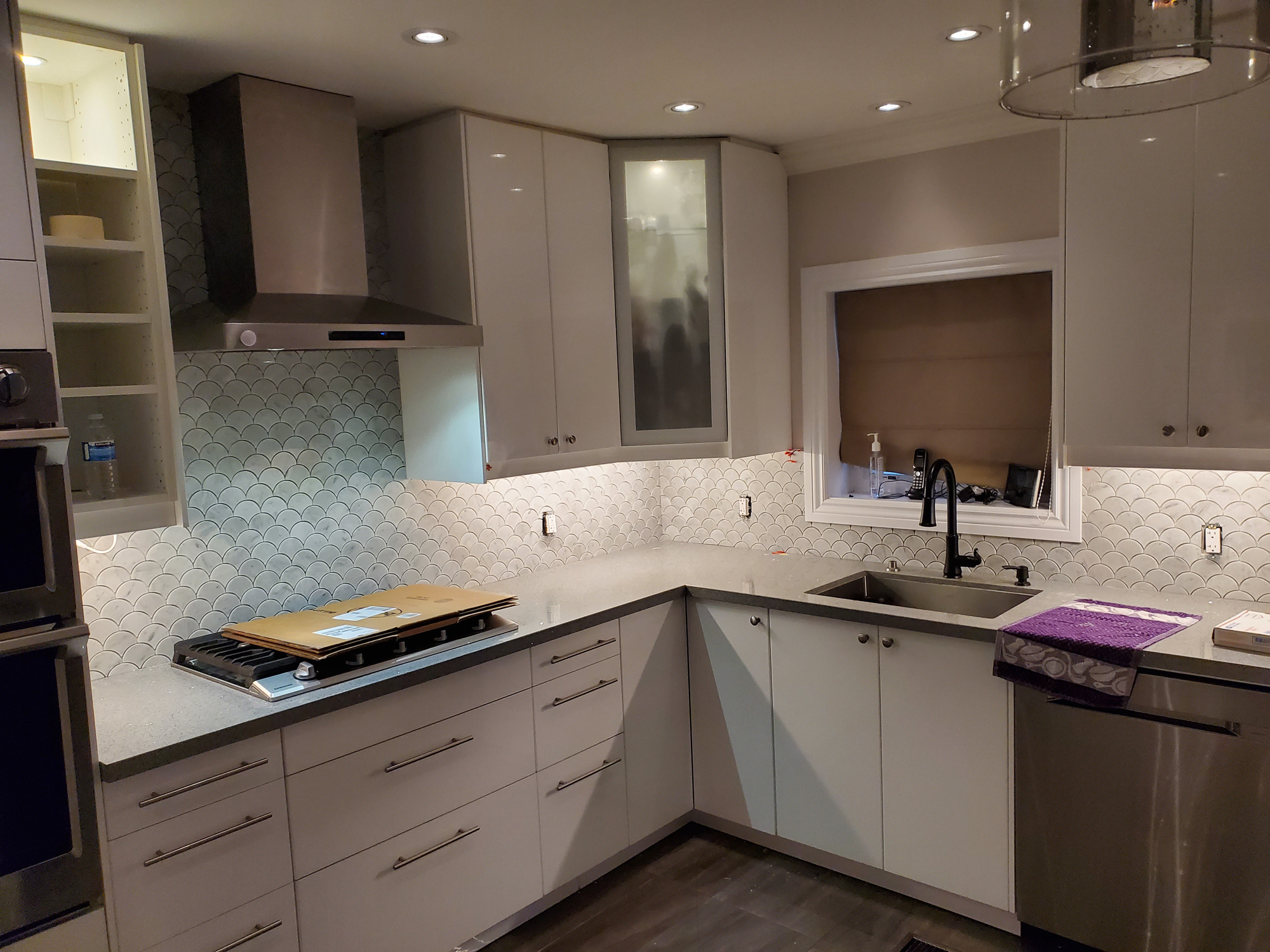 Kitchen backsplash tile installation in Newmarket
