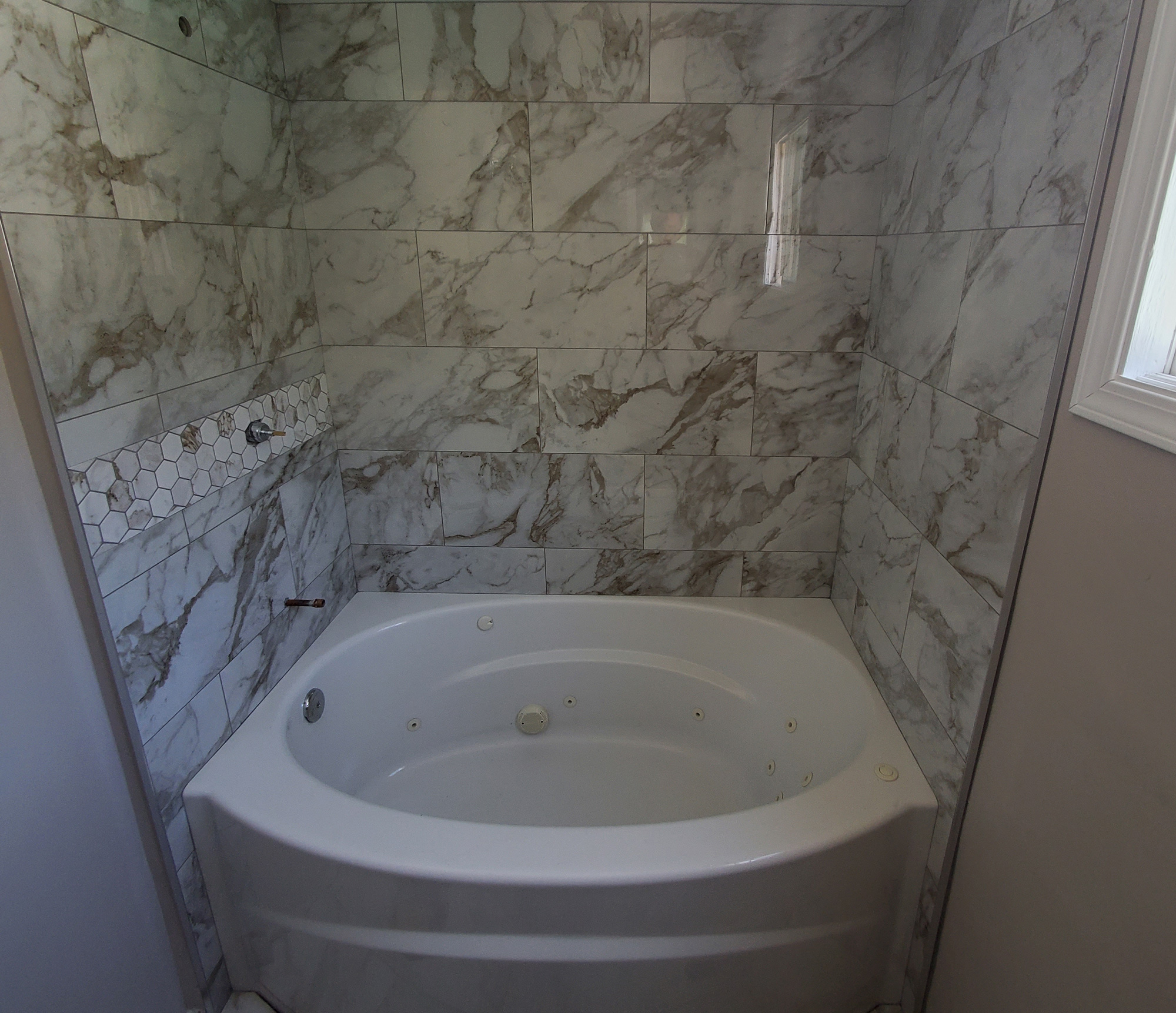 Bathroom tile installation in Barrie