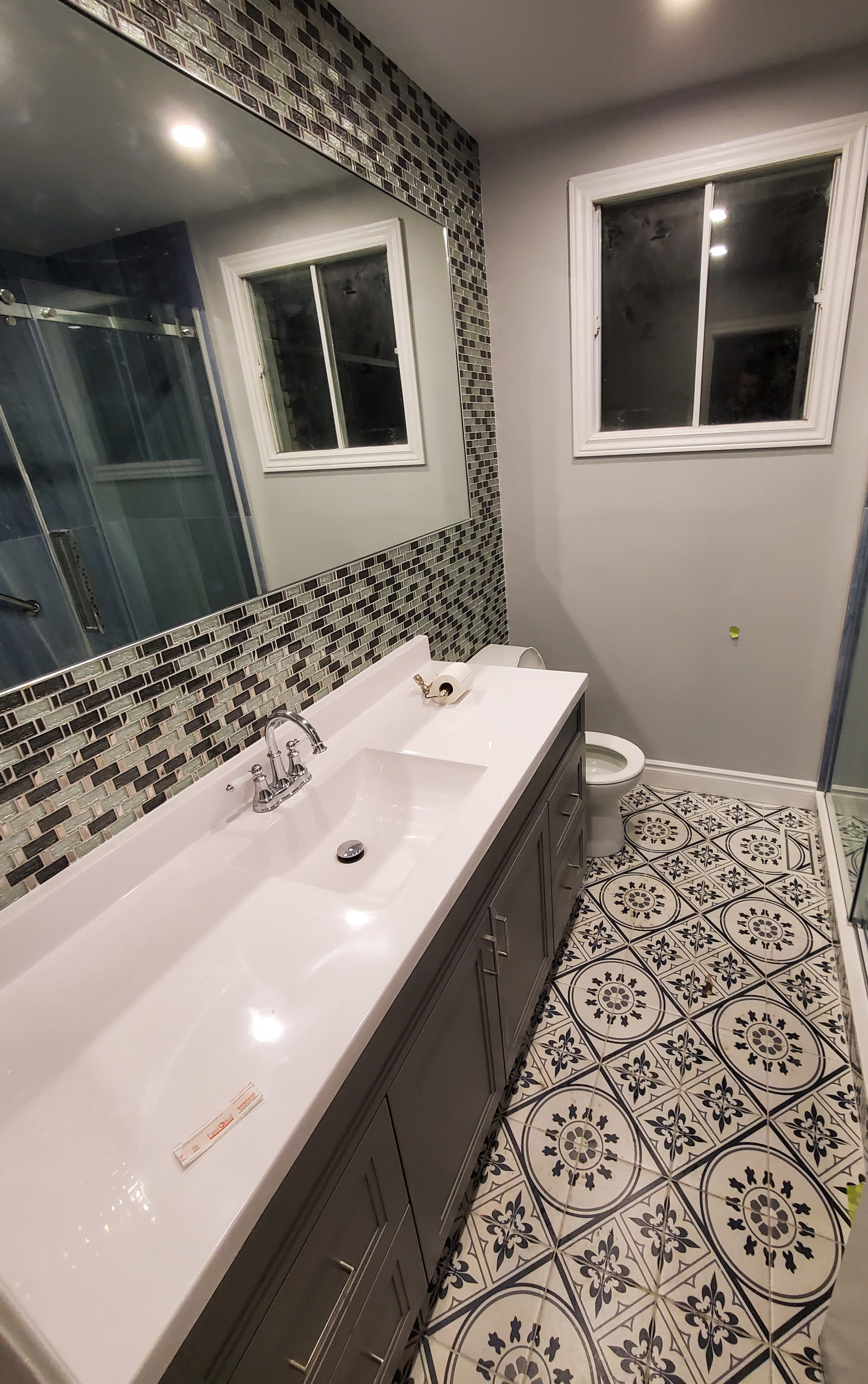 Bathroom tile installation in Newmarket