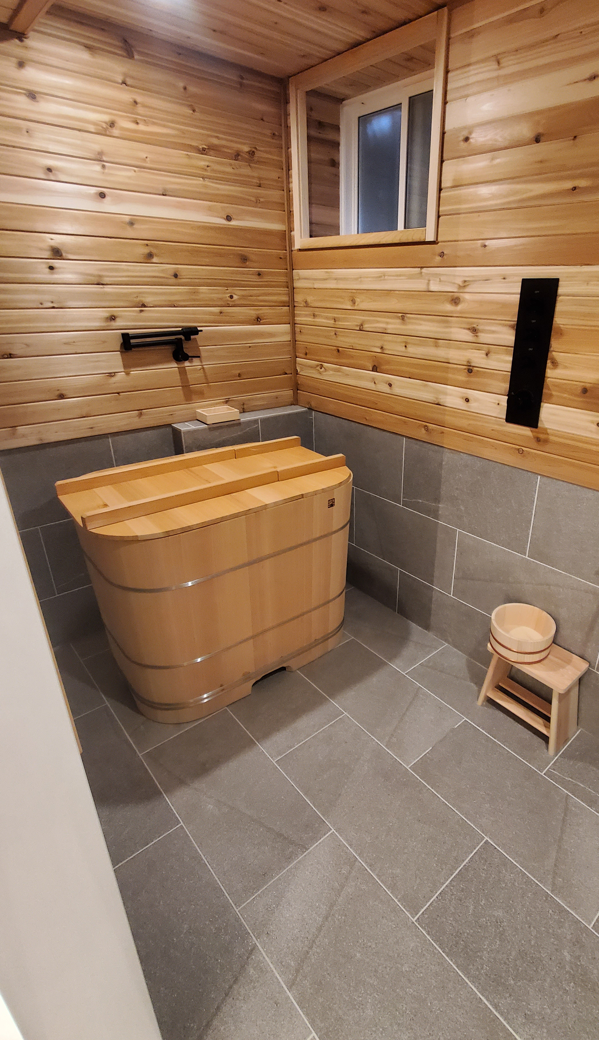 Sauna tile installation in Newmarket