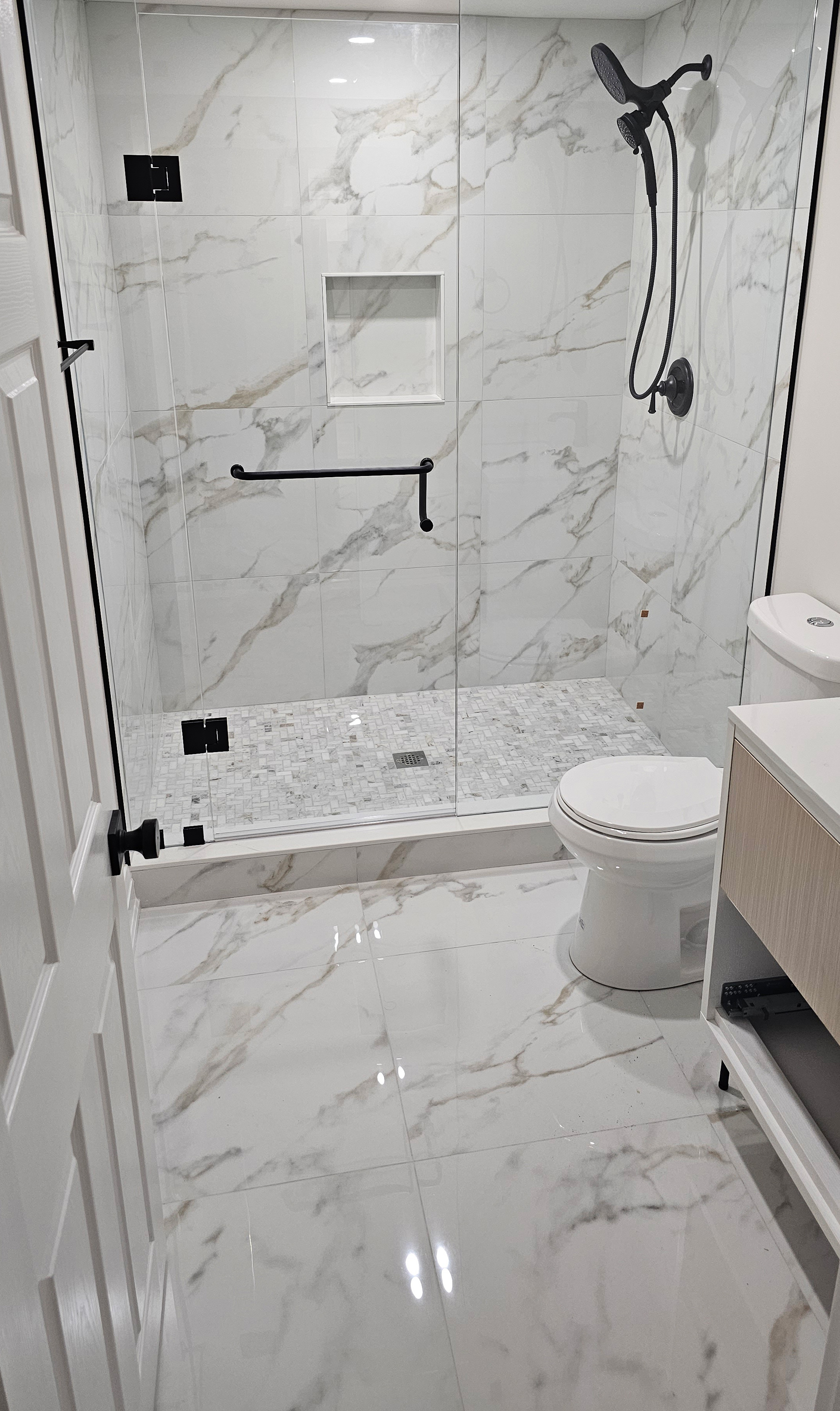 Shower tile installation in Newmarket