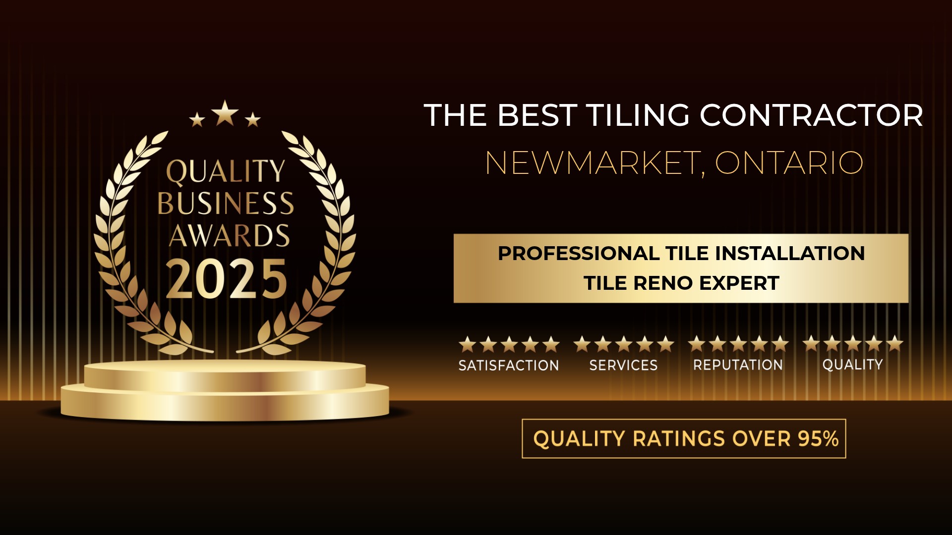 Quality Business Award Best Tiling Contractor Newmarket 2025 Tile Reno Expert